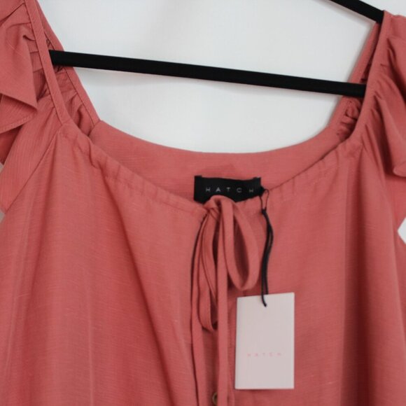 Hatch Collection Jenna Midi Ruffle Button
Front Maternity Dress XS - Picture 5 of 9